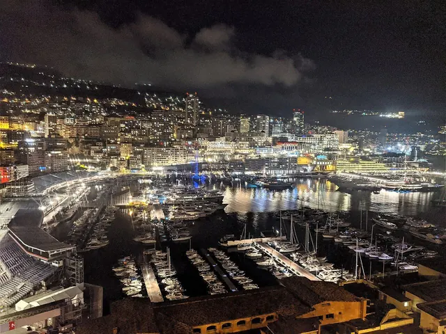 Monte-Carlo harbour at night